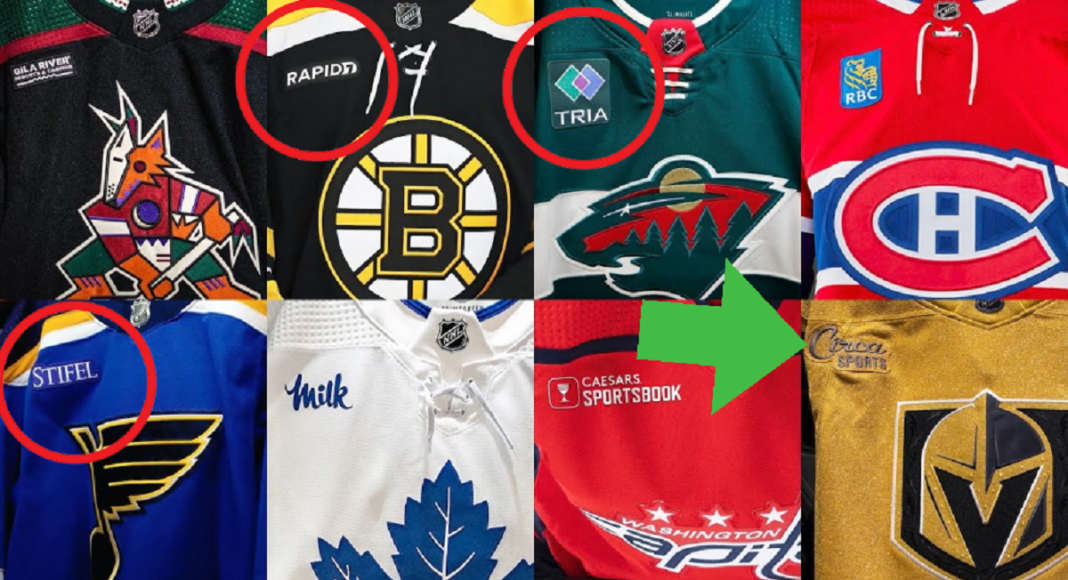 Miało ich nie być, a są i będą. Coraz większe. Reklamy na bluzach NHL