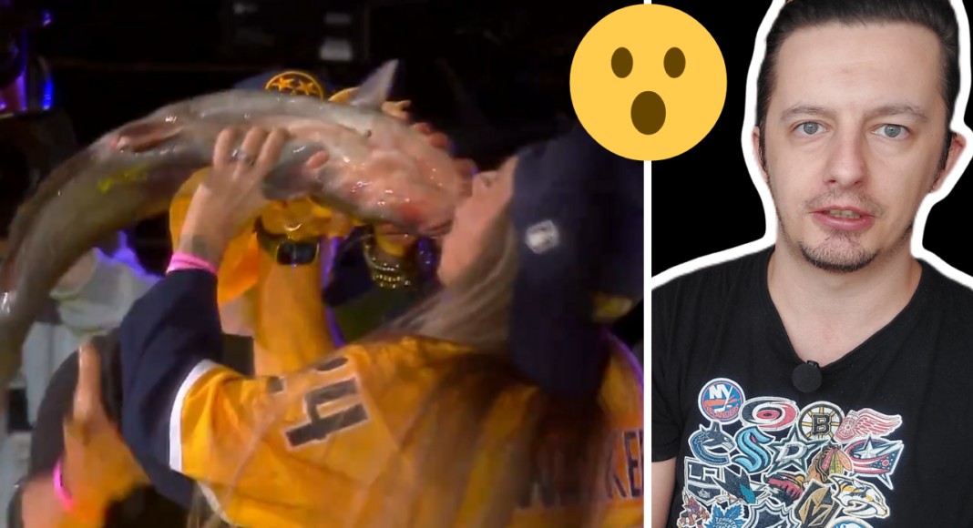 WIDEO z NHL. Nawarzyli piwa i musieli je spić z pyska ryby