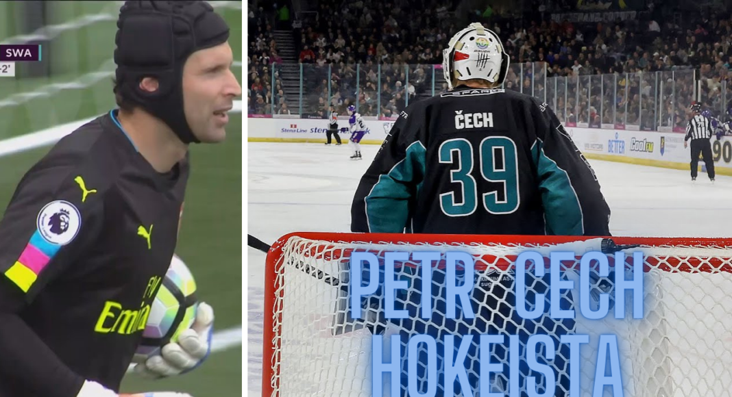 WIDEO: Skoro to CECH, to tylko hokej! Bramkarski bohater z boiska na lodowisko