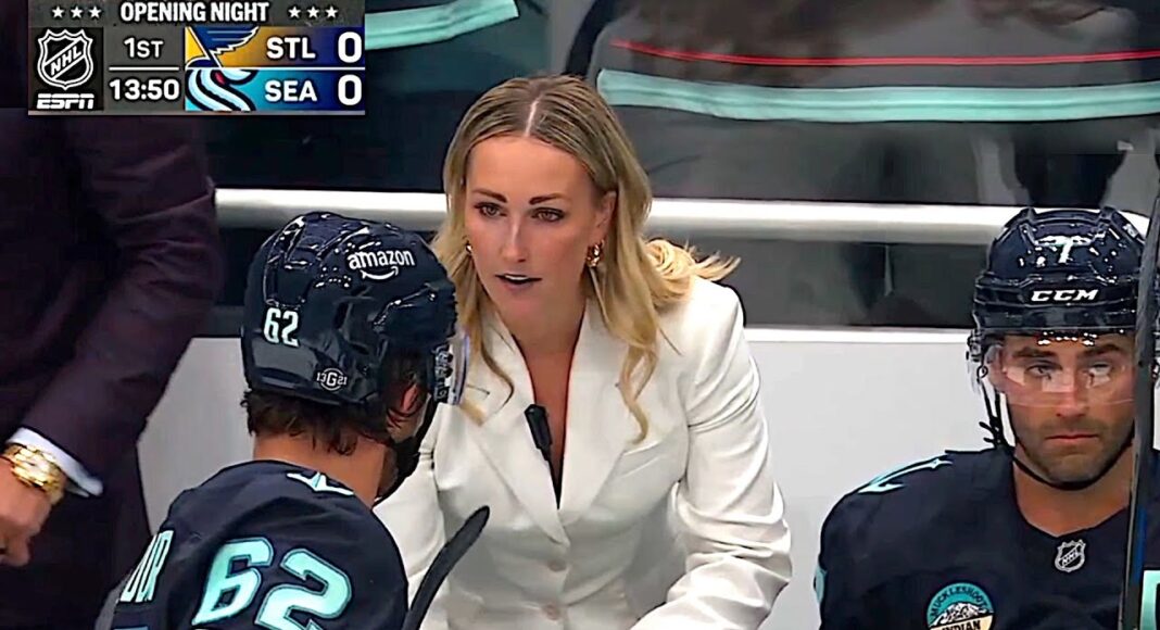 Wtedy zaczęła rysować ona. Cała na biało. Pierwsza trenerka w NHL na ustach wszystkich