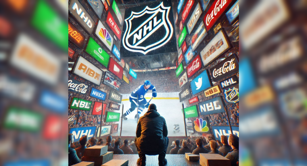 Reklama na reklamie w NHL. Ligo, ledwo widzimy krążek!