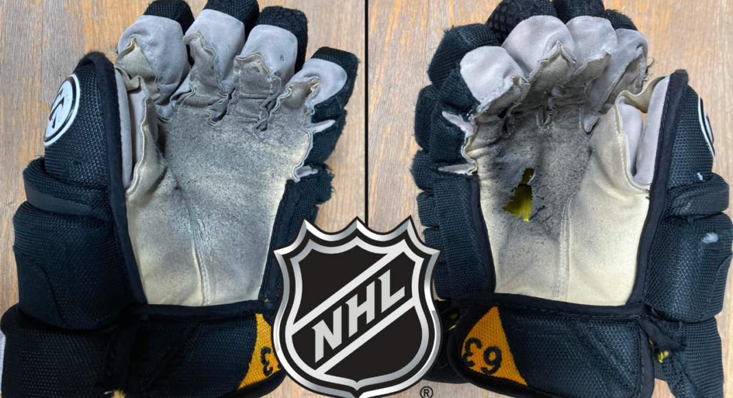 Gwiazda z NHL gra w dziurawych rękawicach. „Po co, k***a?”