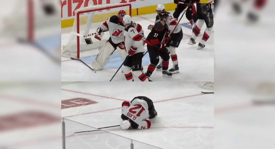 Nocna Zmiana z NHL: Uderzył poniżej pasa kolegę z drużyny