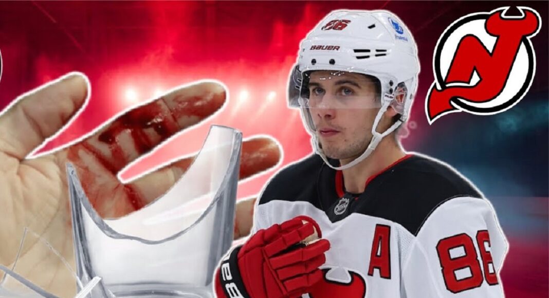 Kolacja, szkło i krew. Ręka gwiazdora NHL rozcięta. Hokej