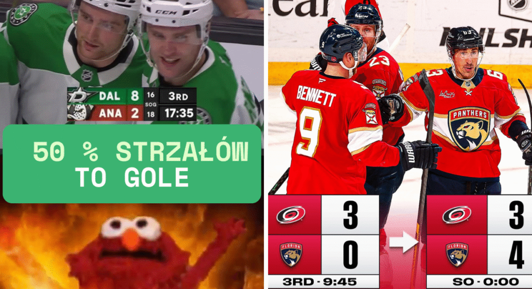 Raport z NHL: Artysta zagrań między nogami, 50 % strzałów to gole. Hokej