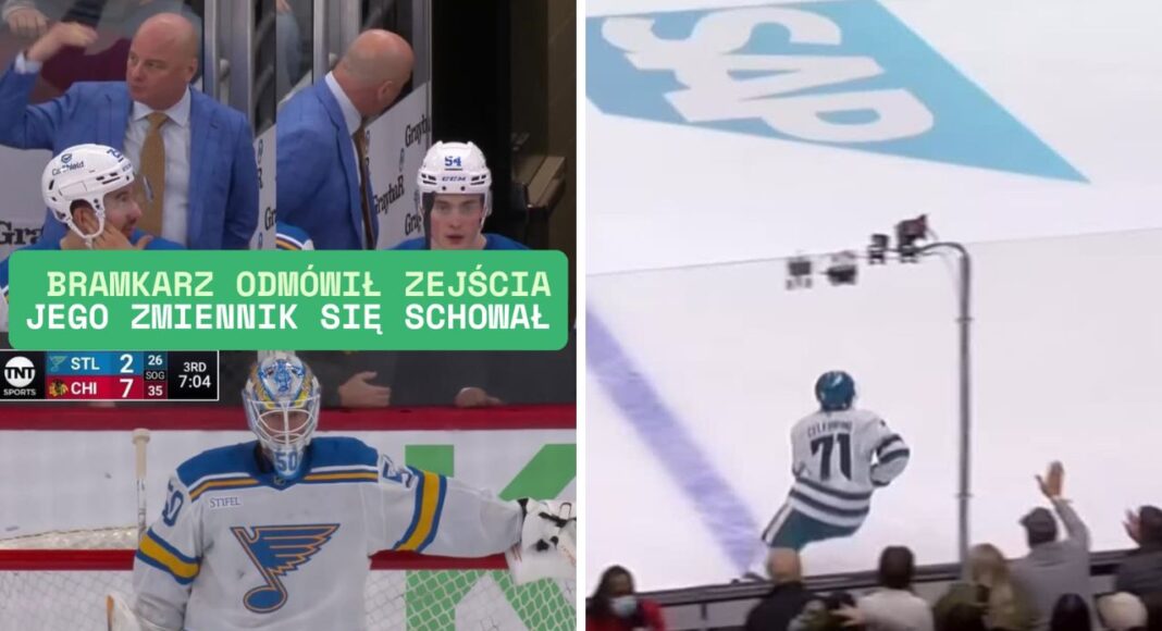 Raport z NHL: Bramkarz odmówił zejścia, jego zmiennik się schował. Hokej