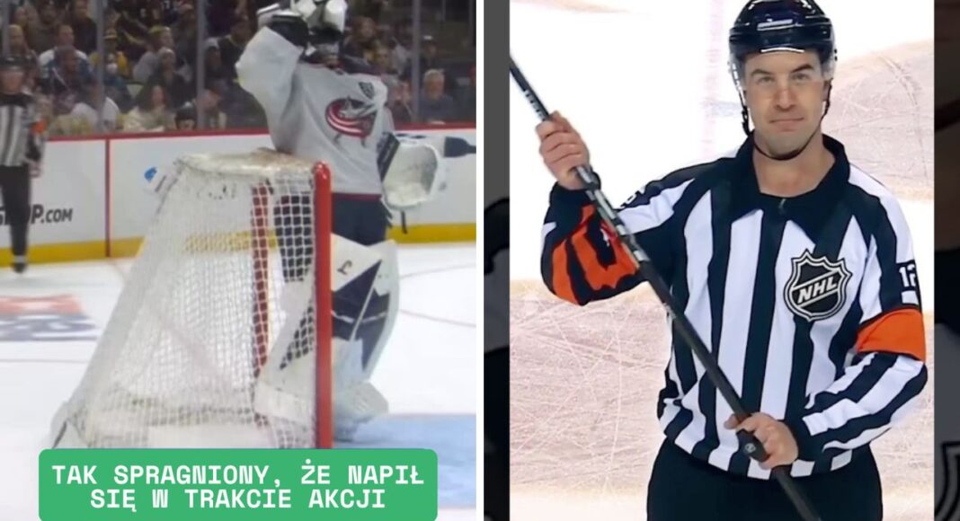 Nocna Zmiana z NHL. Tak spragniony, że napił się w trakcie akcji. Hokej