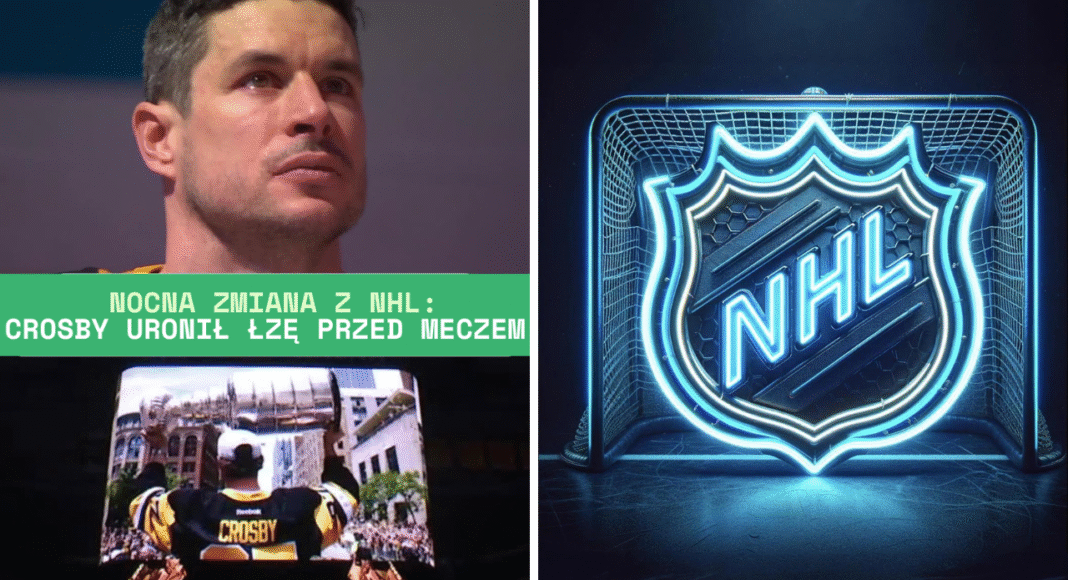 Nocna Zmiana z NHL: Crosby uronił łzę przed meczem. Hokej