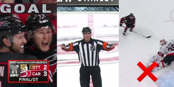The Canes had an OT winner called back due to offside, however still were awarded a penalty shot