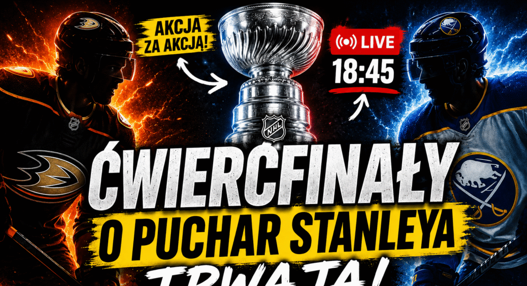 Audycja o NHL. ĆWIERĆFINAŁY o Puchar Stanleya! Akcja za akcją. OMAWIAMY!