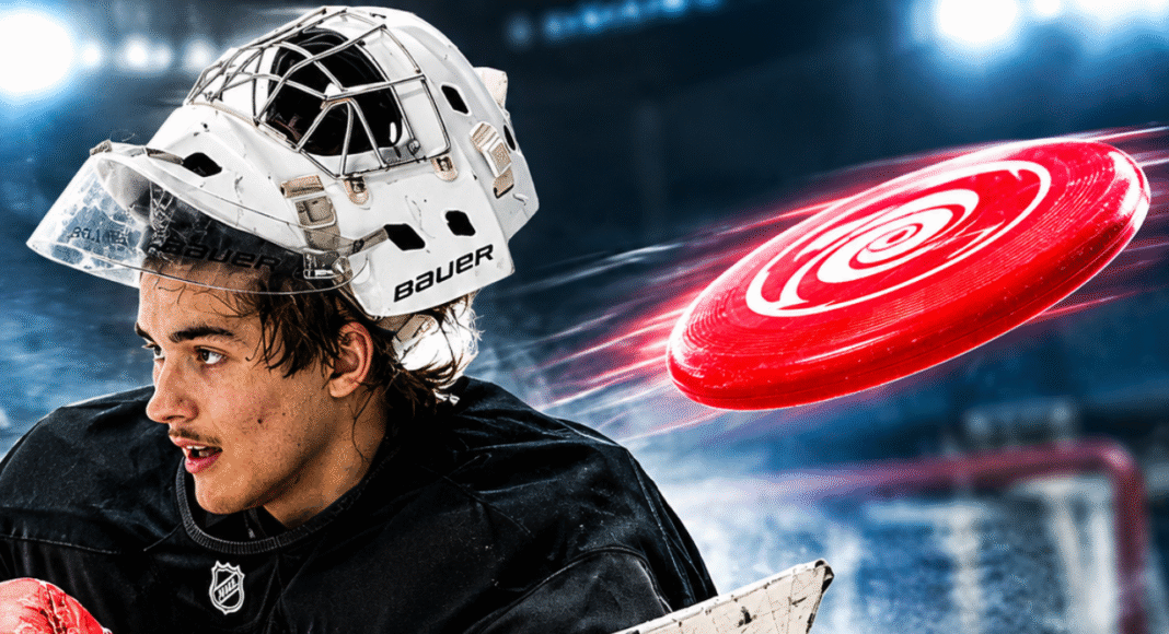 Frisbee i NHL. Bramkarski eksperyment, lekki dysk i ciężki krążek