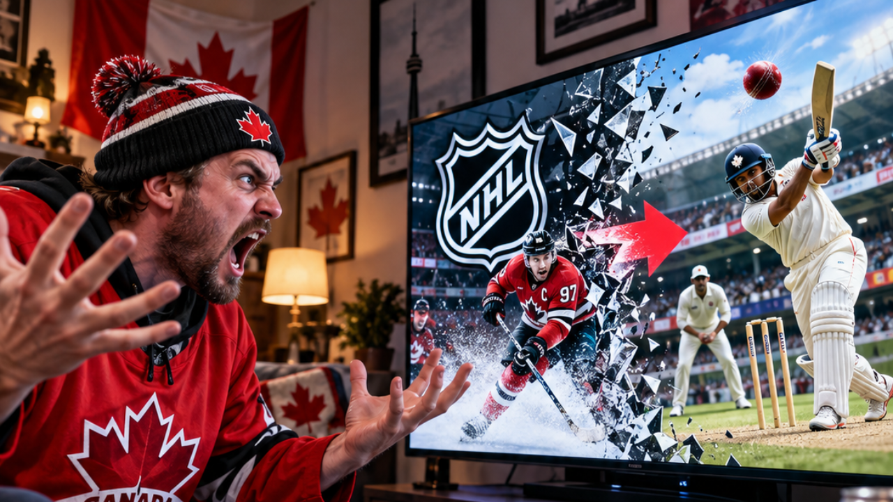 Afera. Krykiet zastąpił hokej w kanadyjskiej telewizji! Kibice NHL w szoku