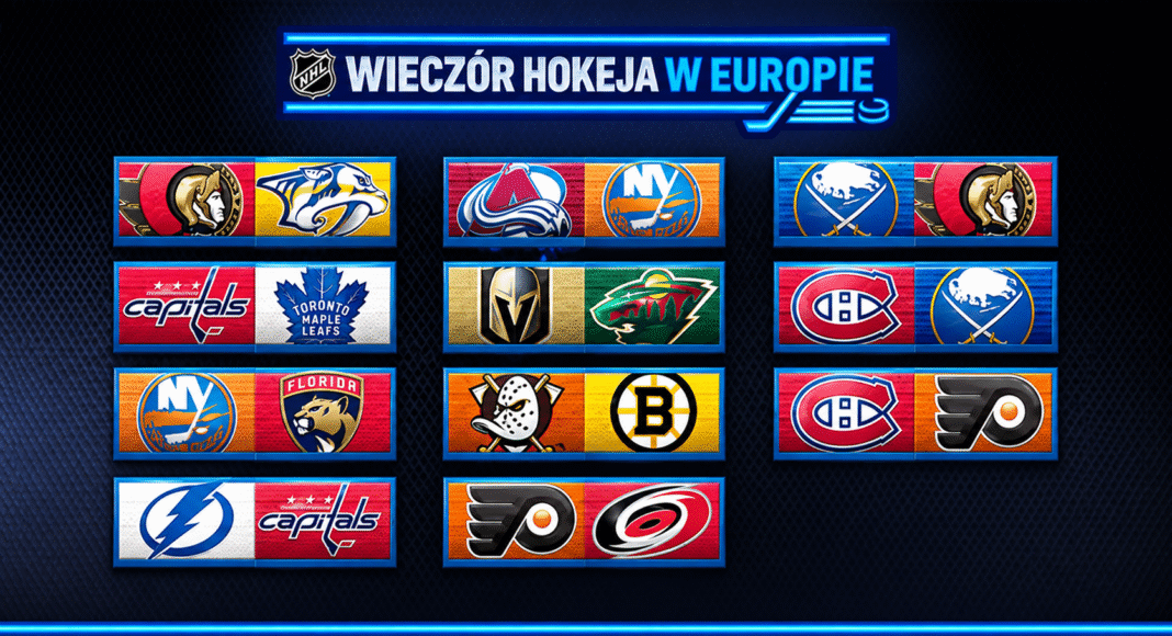 NHL zaczyna format Poniedziałkowy Wieczór Hokeja w Europie!
